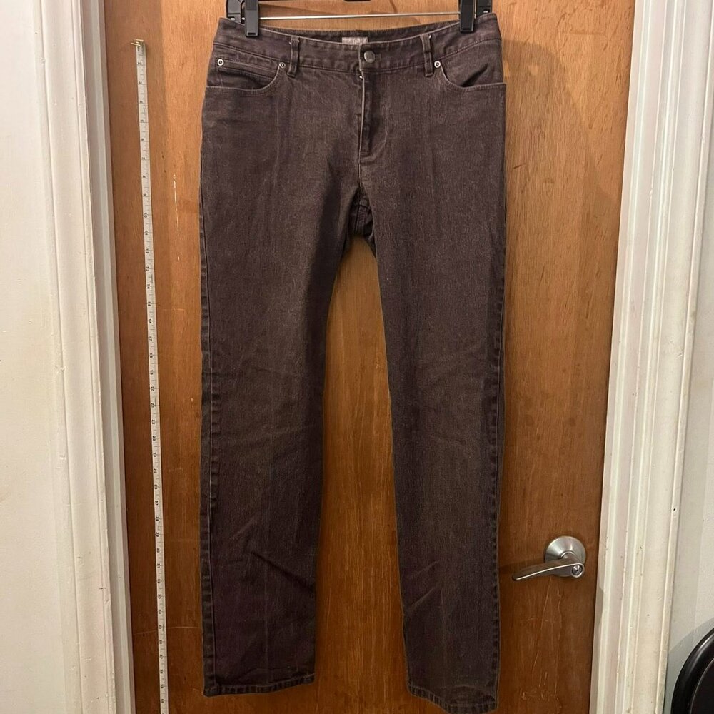 Size 6 - J.Jill - Brown/Gray Slim Leg Stretch Jeans - W30"xL30"